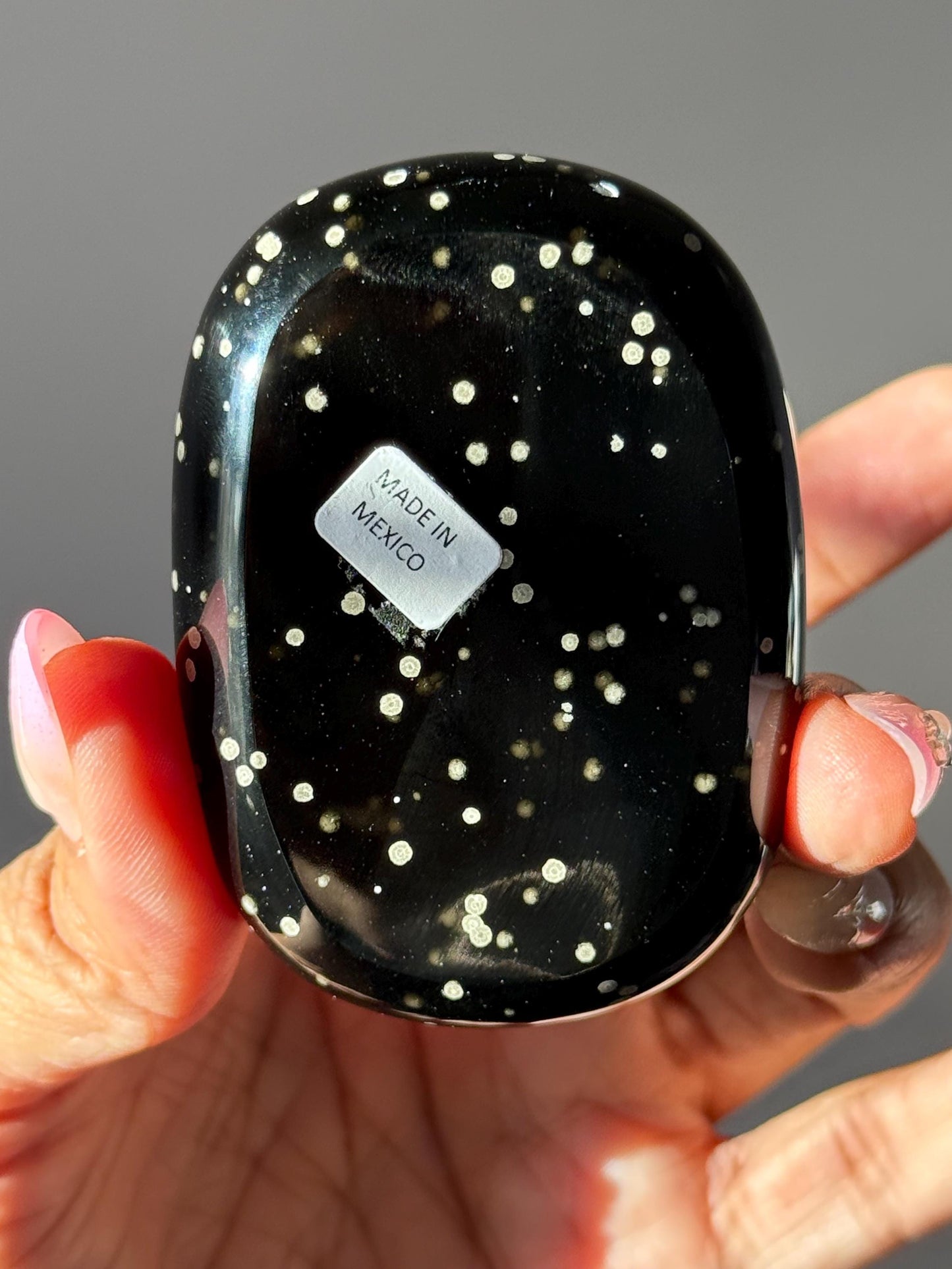 Stardust Obsidian Palmstone, Rare Obsidian From Jalisco Mexico,